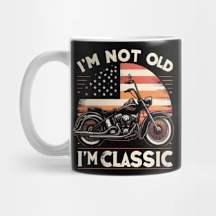 Vintage Motorcycle Biker Graphic I'M not Old I'm Classic Mug